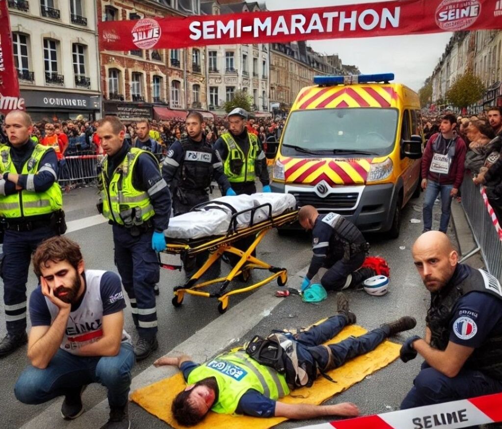 Au semi-marathon, pronostic vital d'une employée engagé après avoir été blessée par une auto en fuite.