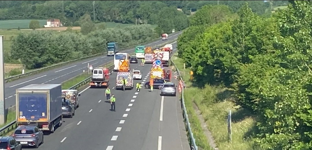 A26 : accident entre deux fourgons