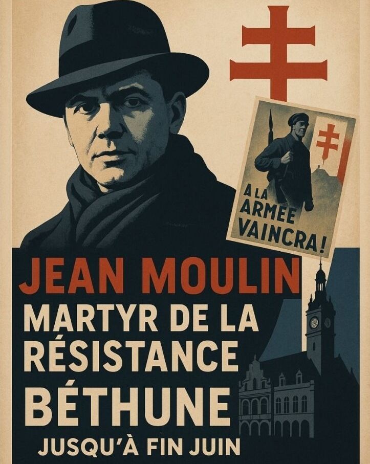 BÉTHUNE.- Célébration pendant deux mois de Jean-Moulin, martyr de la Résistance mort pour la France.