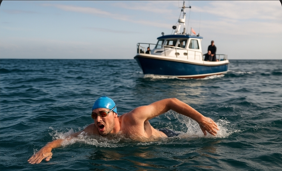 Un dentiste traverse la Manche à la nage