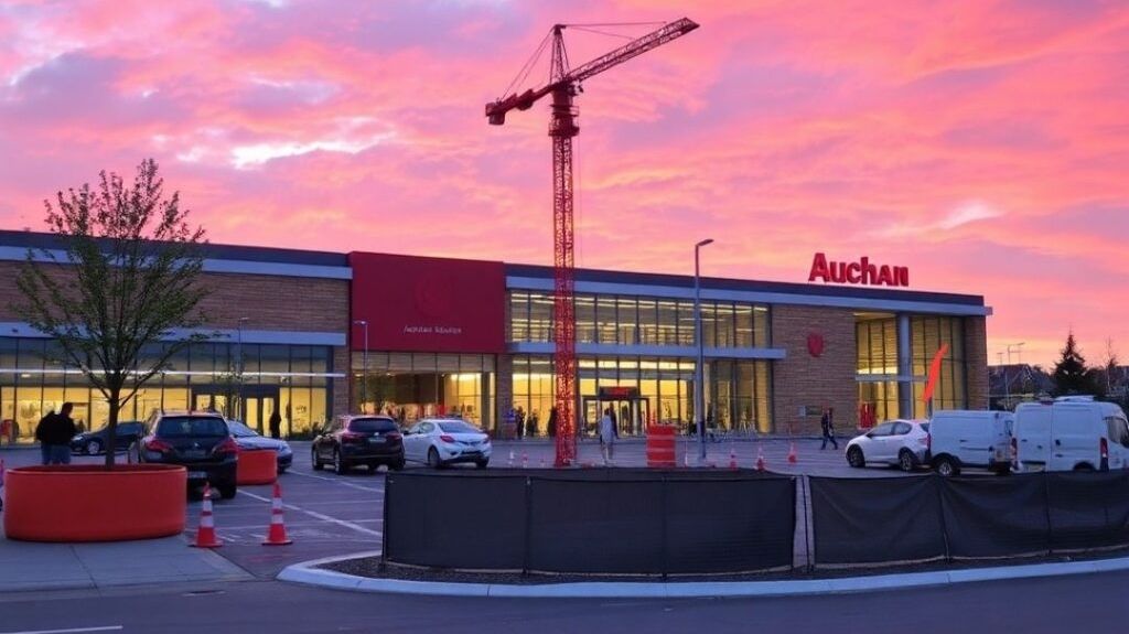 VILLENEUVE-D'ASCQ.- Auchan V2 regroupe la galerie commerciale sur un seul niveau. Un chantier de 10 à 20 M€ pour le centre Aushopping.
