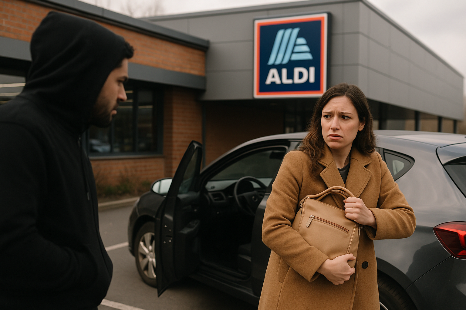 Bully-les-Mines : vol devant Aldi
